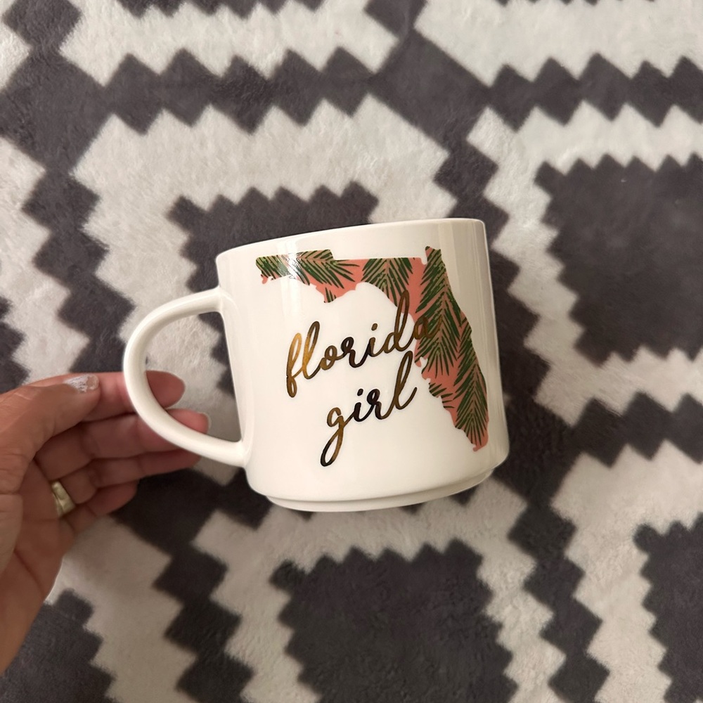Threshold Florida Girl Mug - White and Pink with Gold Accents
